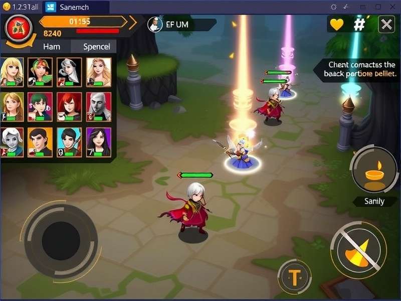 Arrah Vanguards gameplay screenshot showing character selection and battle interface